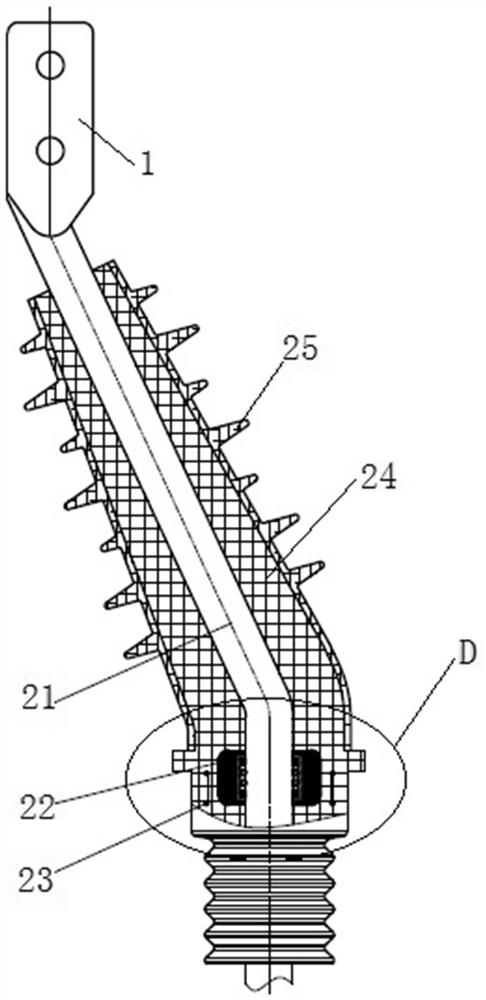 Box-sharing type column switch and incoming and outgoing line sleeve thereof