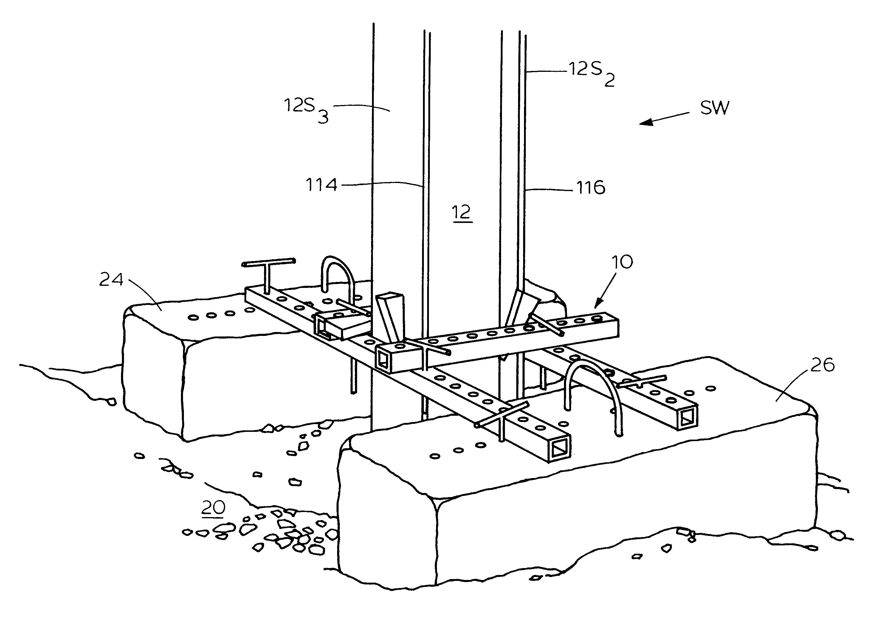 Device and method for the support of both steel and precast concrete wall posts for installation