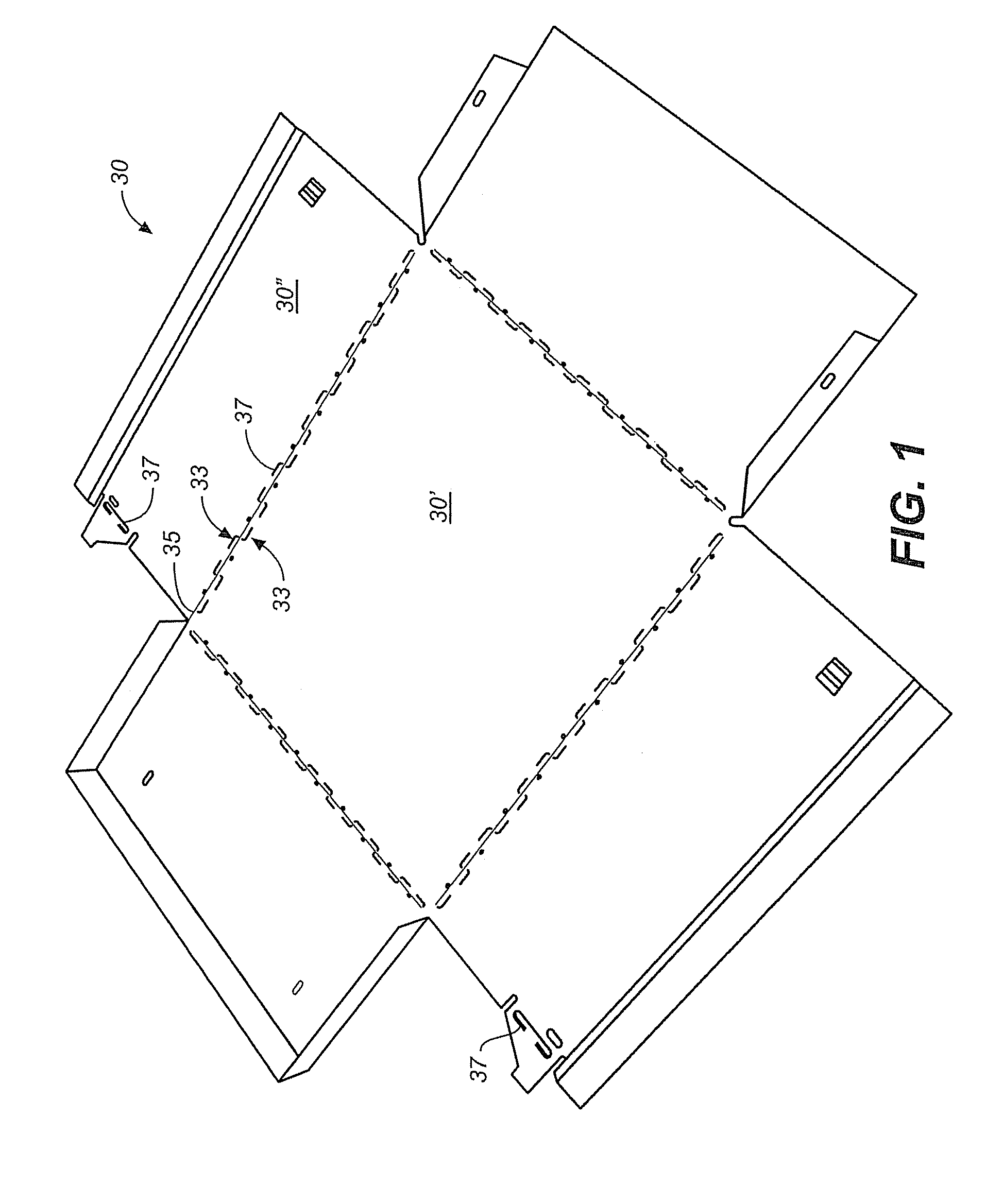 Method of forming two-dimensional sheet material into three-dimensional structure