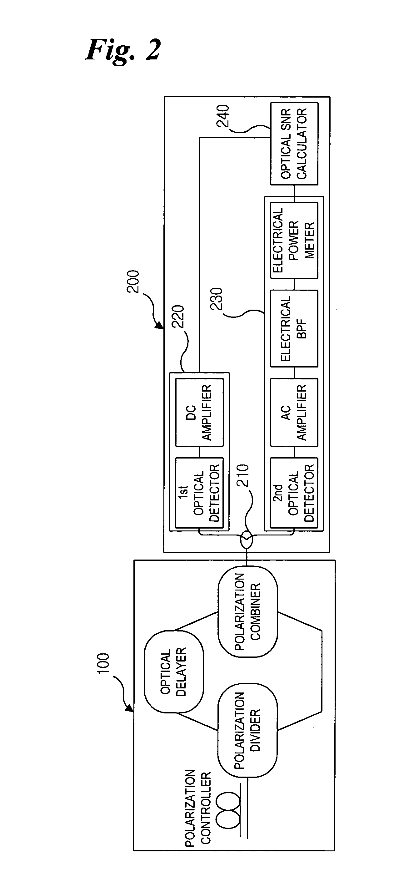 Apparatus for monitoring optical signal-to-noise ratio
