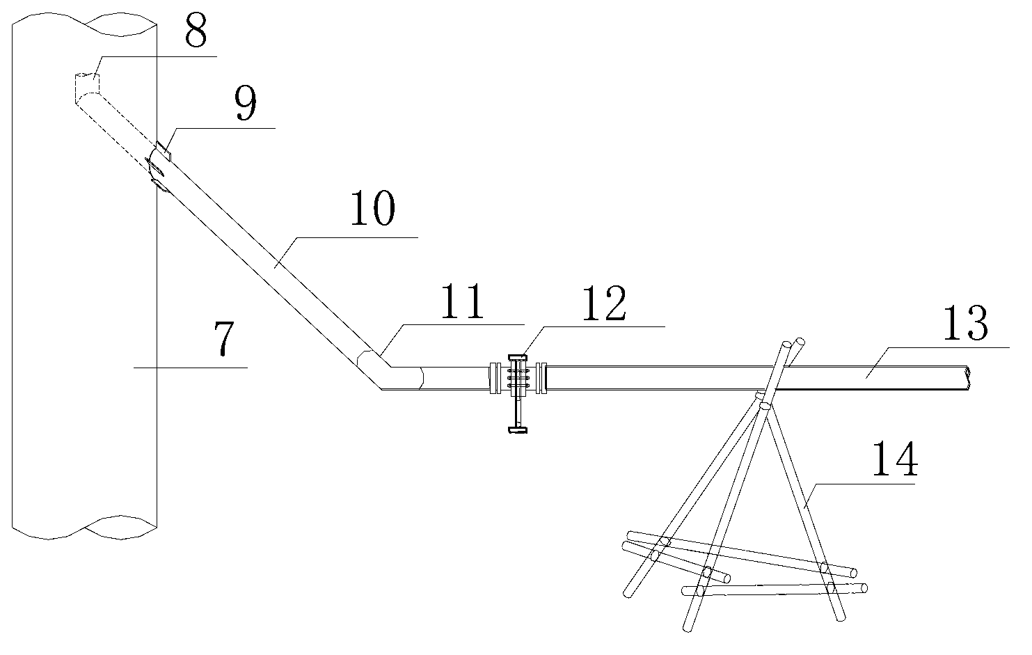 Method for lifting concrete in ultrahigh reducing steel pipe column