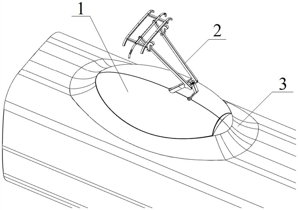 Totally-enclosed flow guide device for pantograph area of high-speed train