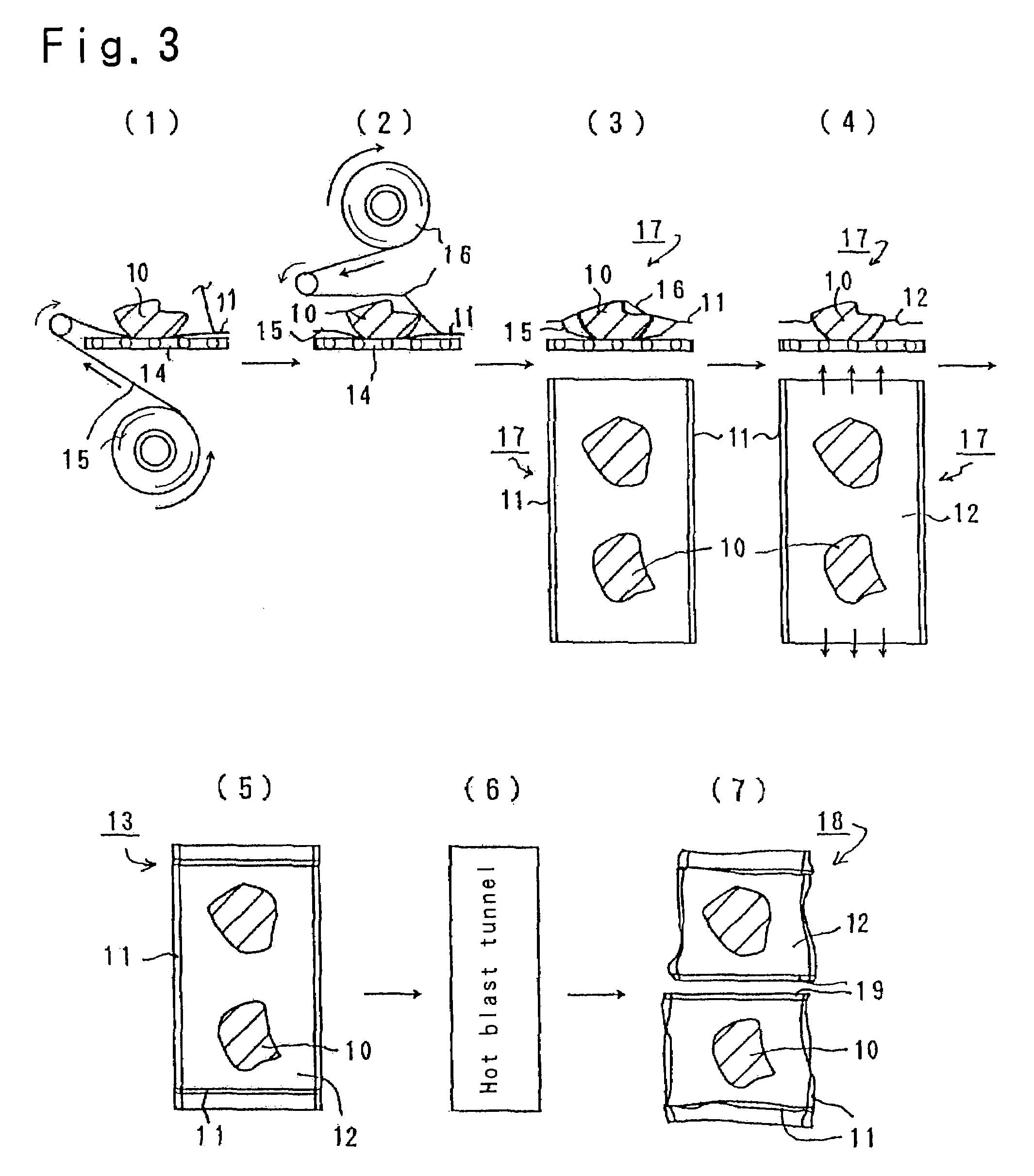 Method for high-speed vacuum unitary packaging of portion-cut meats