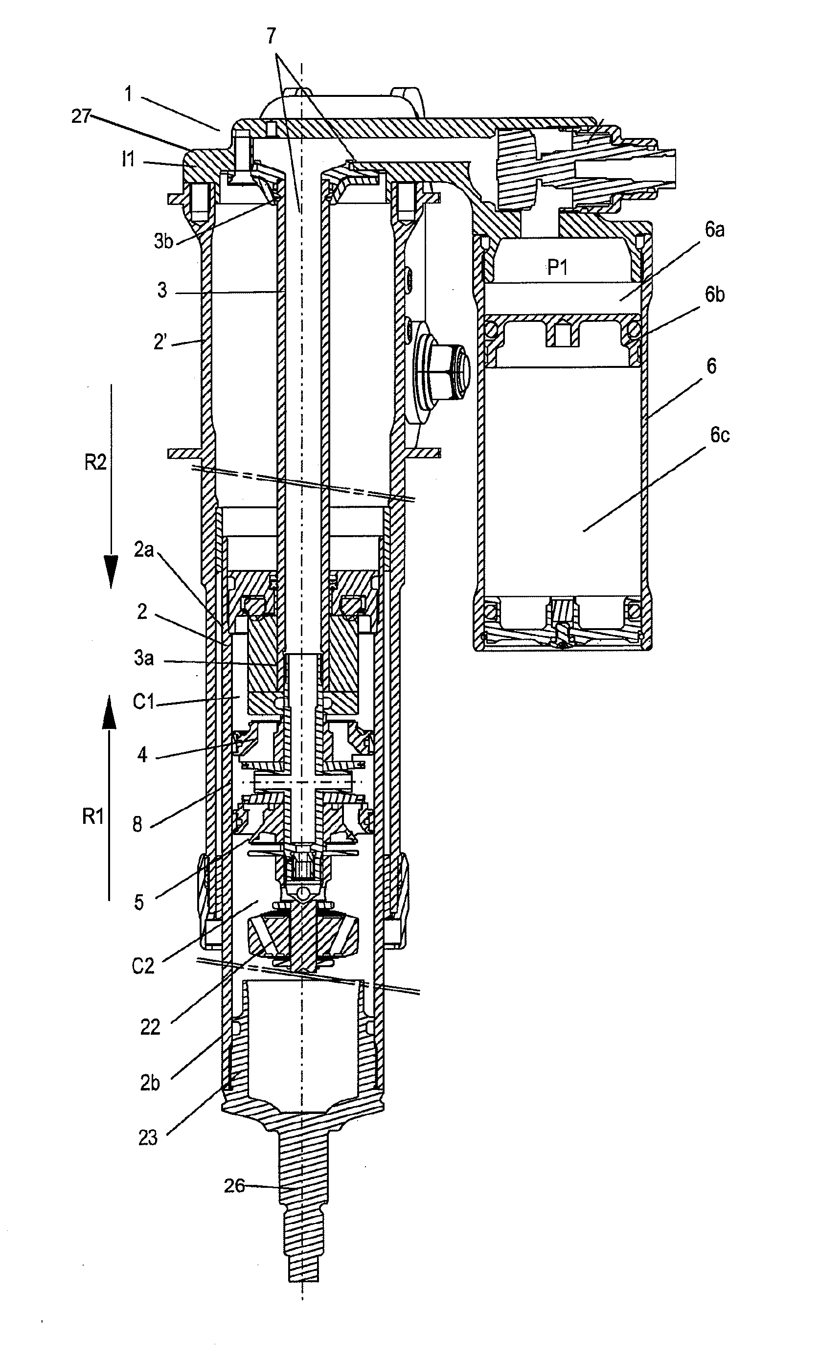 Shock absorber with dual piston