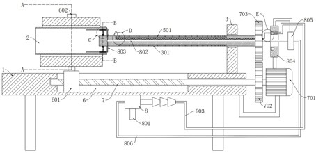Paint spraying device for inner wall of ventilating duct