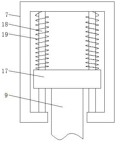 Punching device with relatively high drilling efficiency for hardware connecting piece