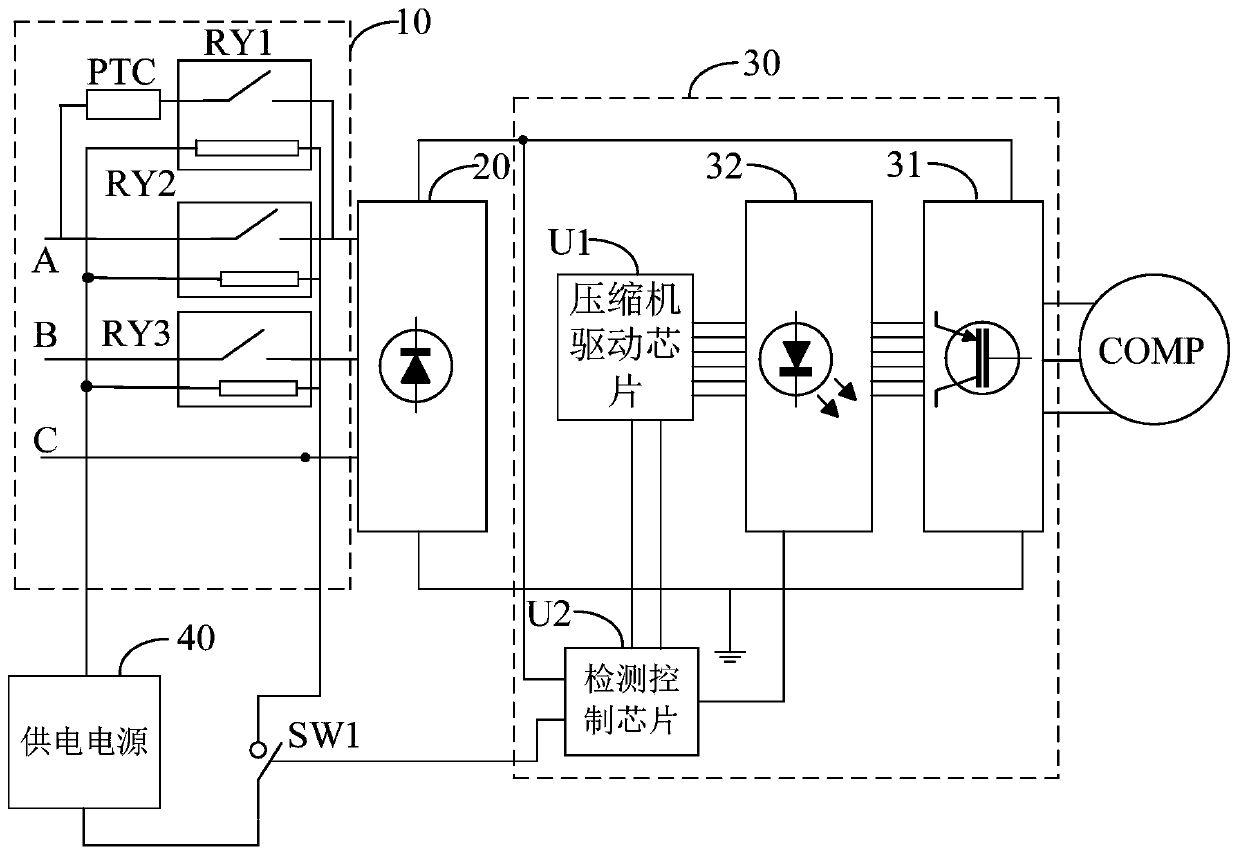 Compressor driving device, compressor pressure protection method and air conditioner