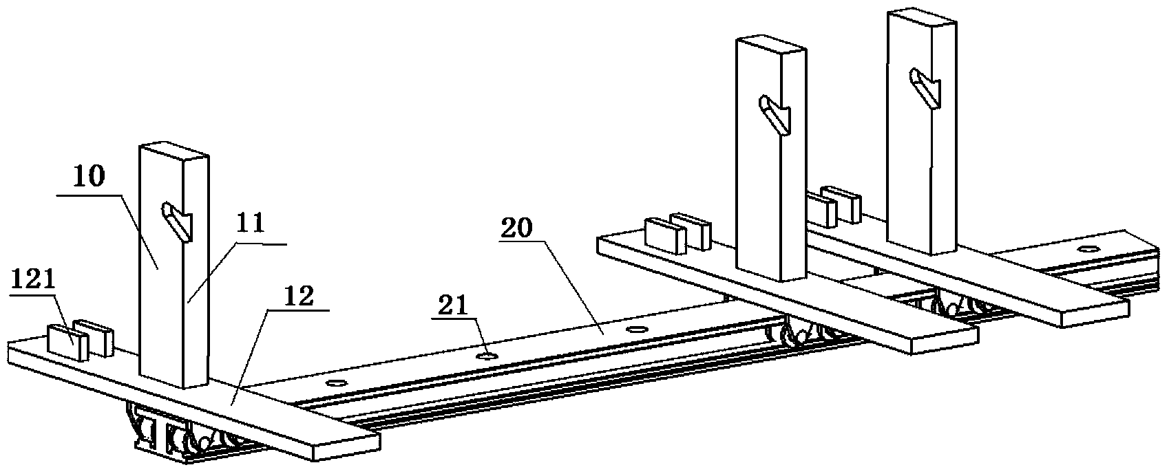 Auxiliary scheduling device for public bike track type storage device