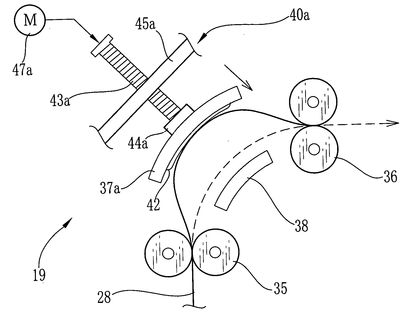 Feeding device for sheet material and image recording apparatus for recording an image thereon