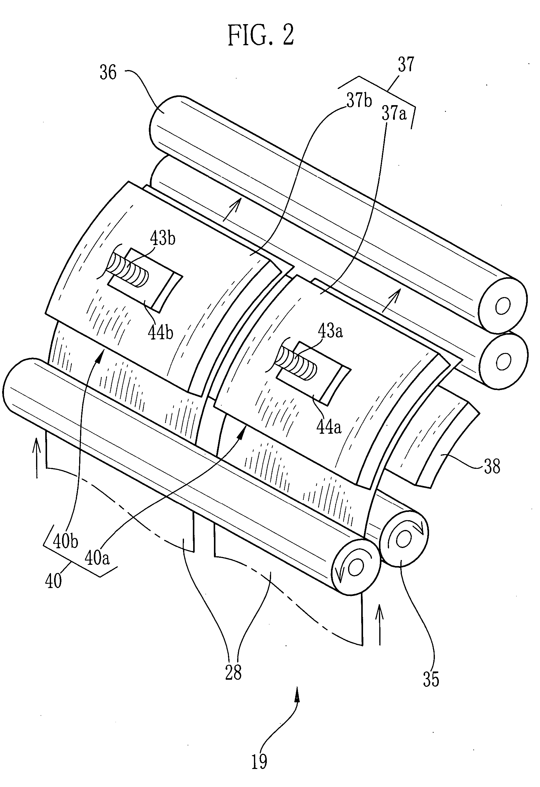 Feeding device for sheet material and image recording apparatus for recording an image thereon