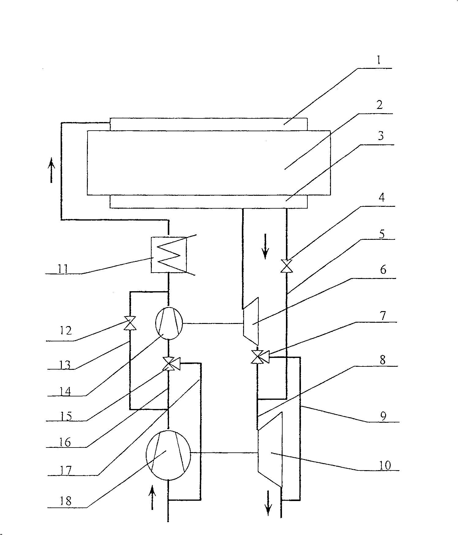 Adjustable high boost system with structure of series-parallel connection of turbochargers in different size