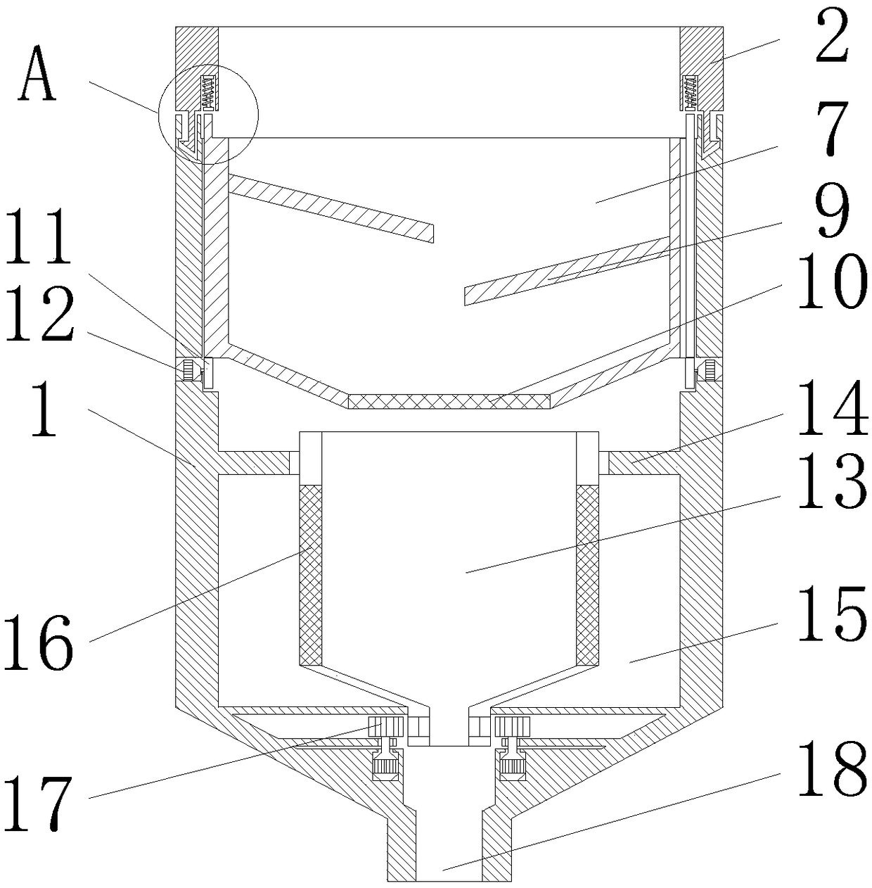 Button screening device for garment processing