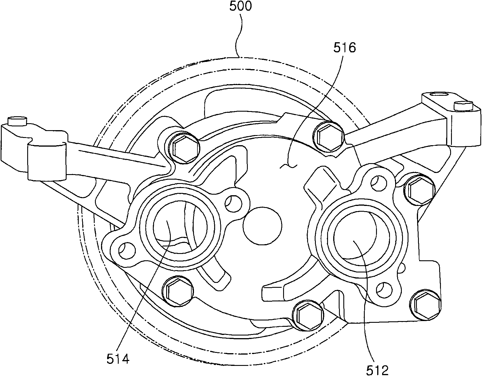 Structure of variable oil pump