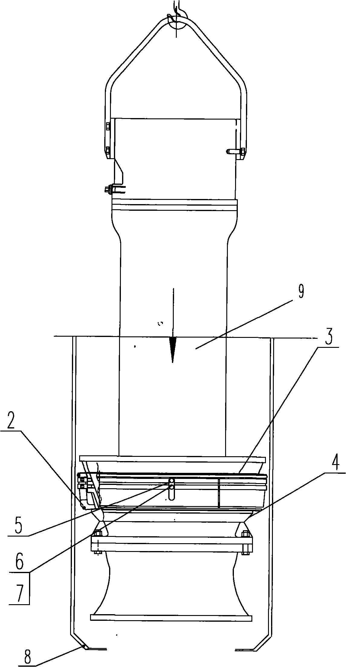 Self-coupling mounted axial-mixed flow submerged electric pump with tile-shaped wedged taper sleeves