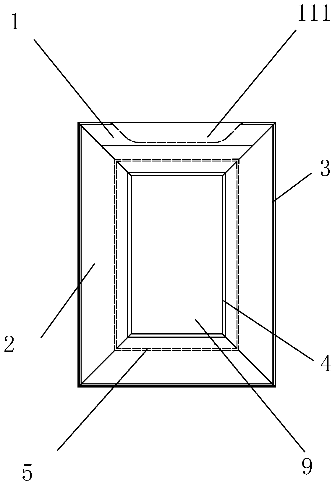 Handle-free frame type solid wood composite kitchen cabinet door sheet and manufacturing method thereof