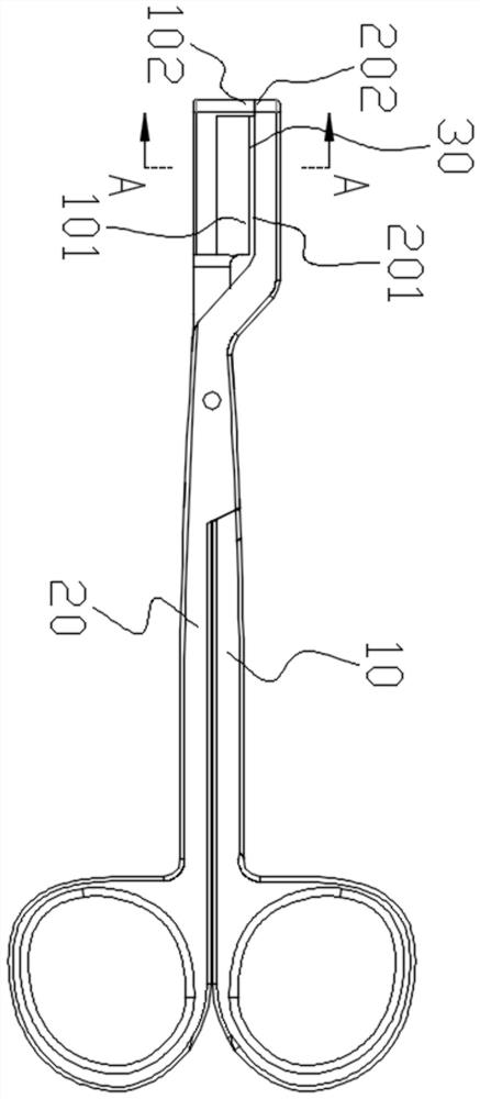 Scissors for generating double-sided adhesive remover
