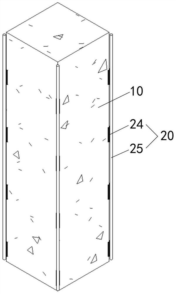 Reinforced structure of reinforced concrete structure column and construction method thereof