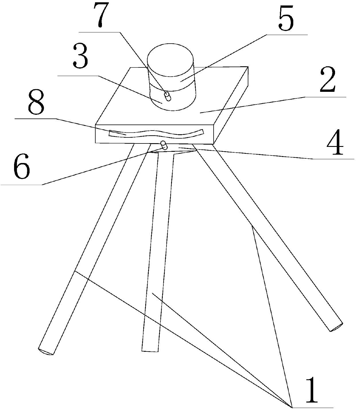 Base used for installation of mineral dust sampler