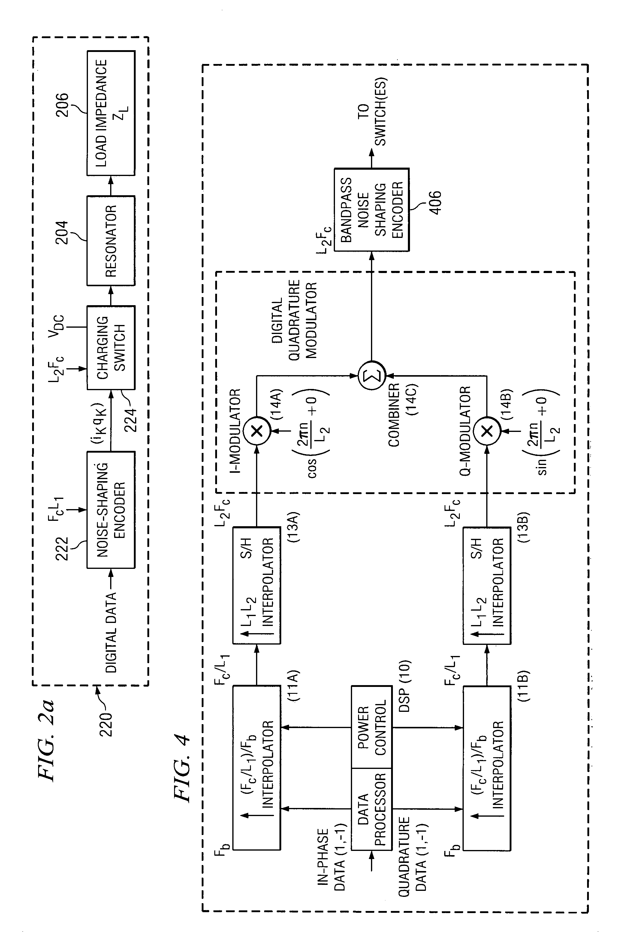 Resonant power converter for radio frequency transmission and method