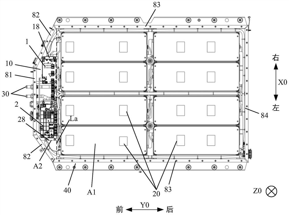 Battery system distribution box and battery pack