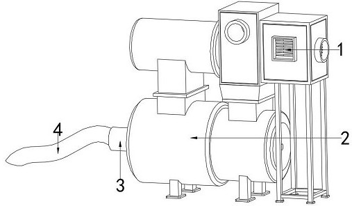 Treatment device and method for treating production waste gas of ceramic kiln