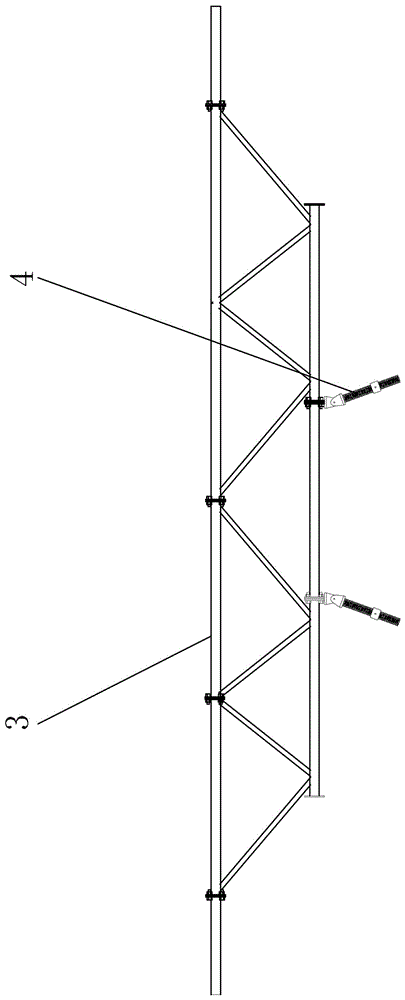 Assembled truss formwork anti-sideshift support