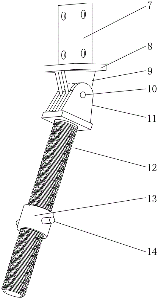 Assembled truss formwork anti-sideshift support