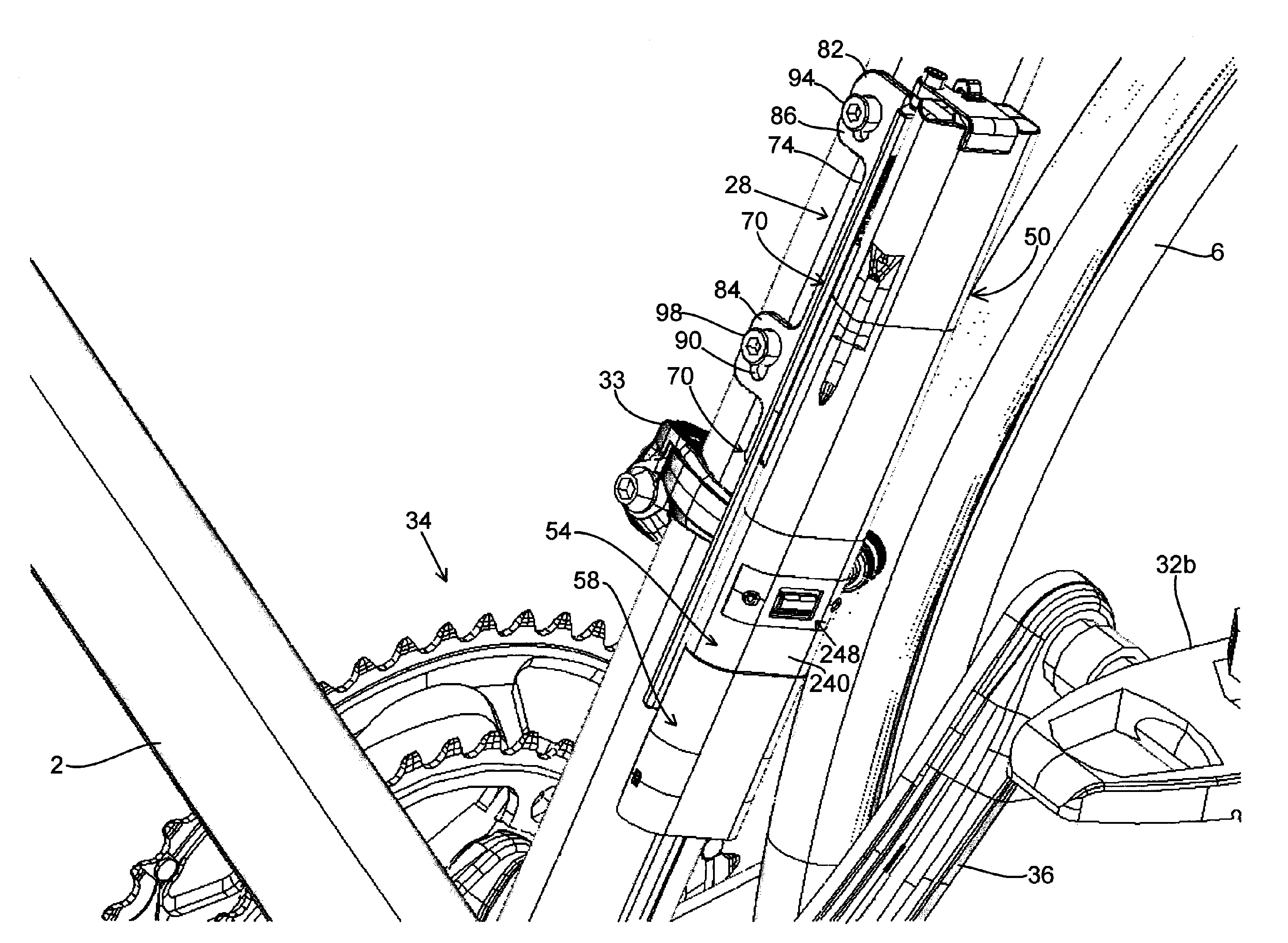 Apparatus for mounting an electrical component to a bicycle