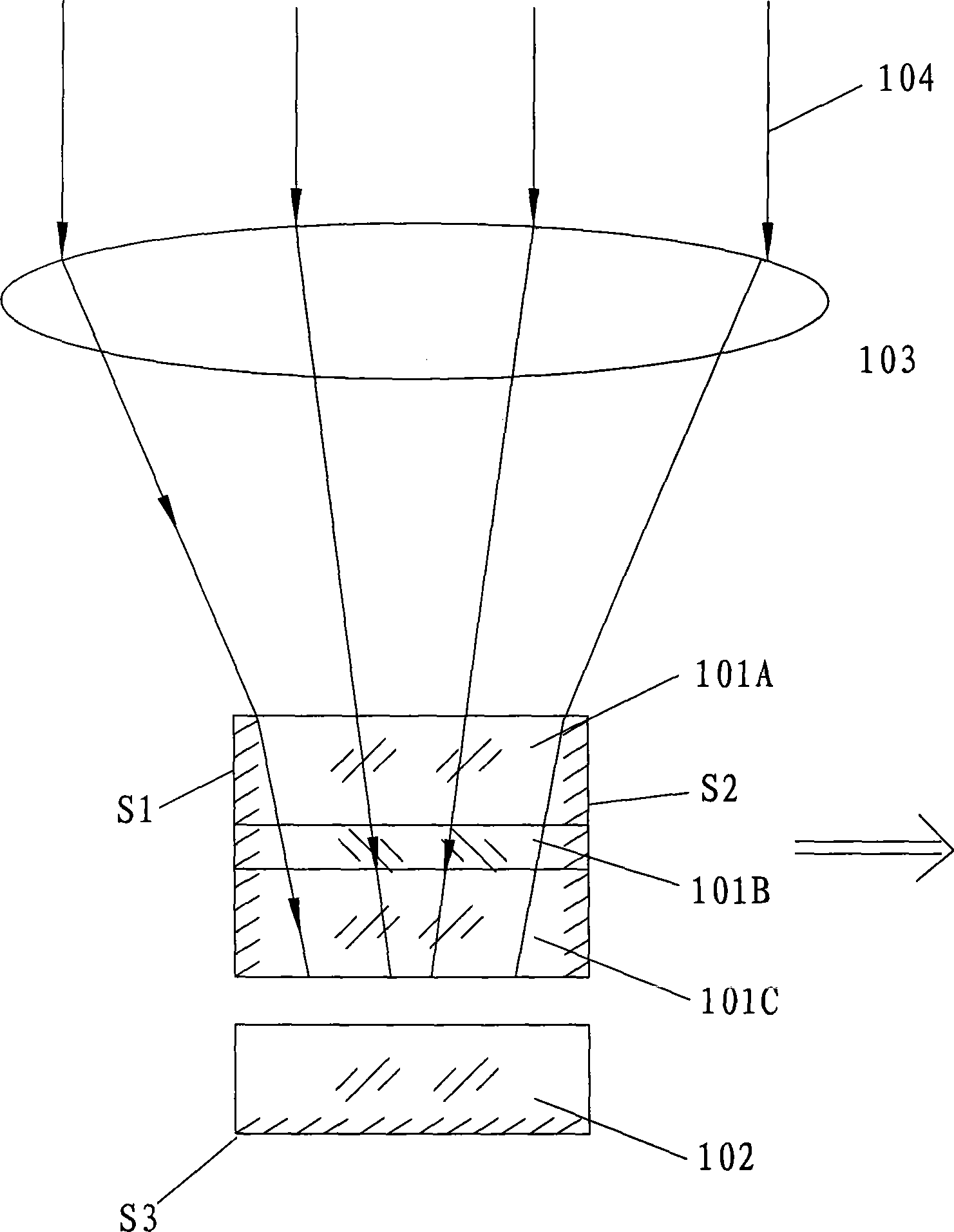 Method for implementing low pump power density and continuous light pump laser