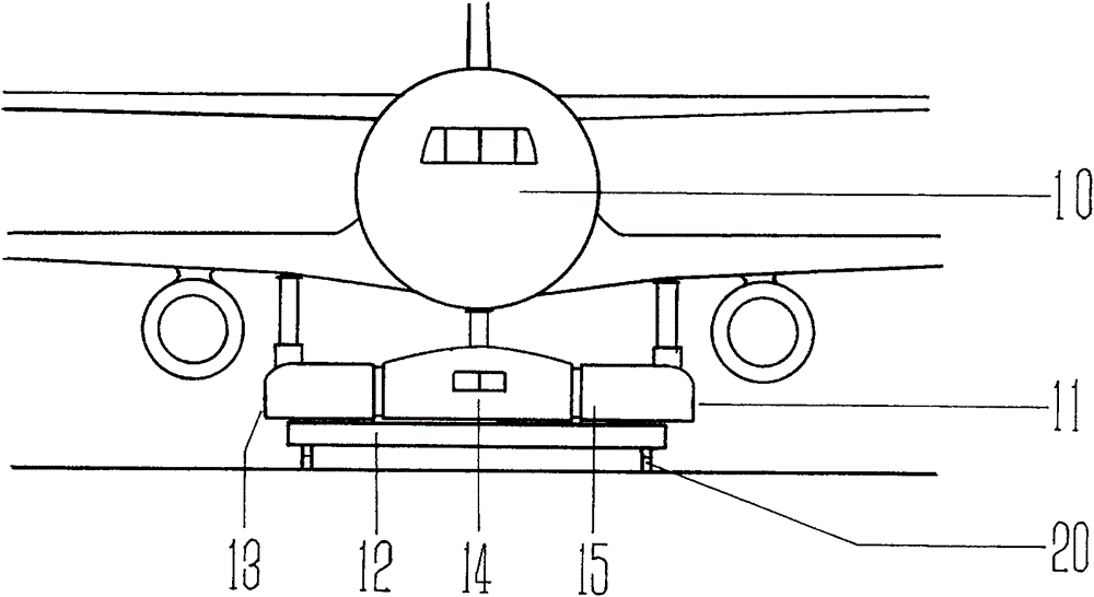 The land-based rail ejection locomotive that replaces the landing gear is used to fly the aircraft's airport station