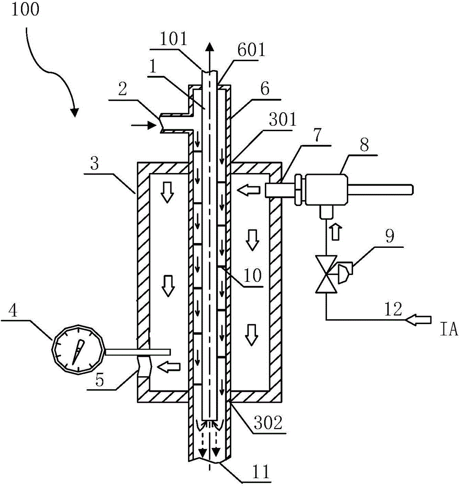 Sample gas cooling device for gas analyzer