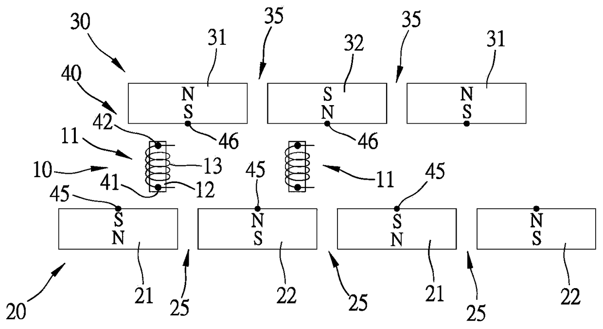 Magnetic pole staggered electric device