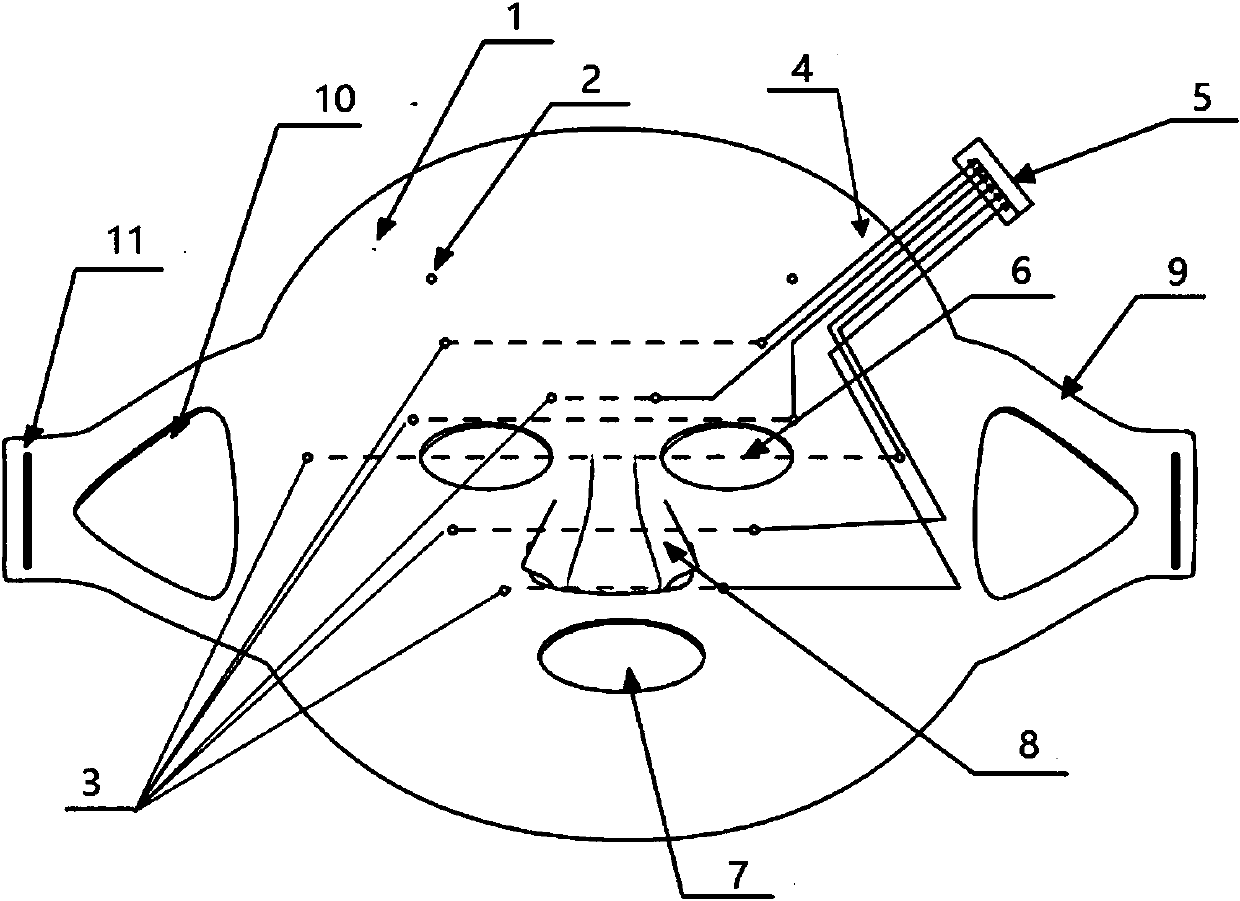 A low-frequency physiotherapy mask that can be attached to the face based on trace biological electromagnetic stimulation