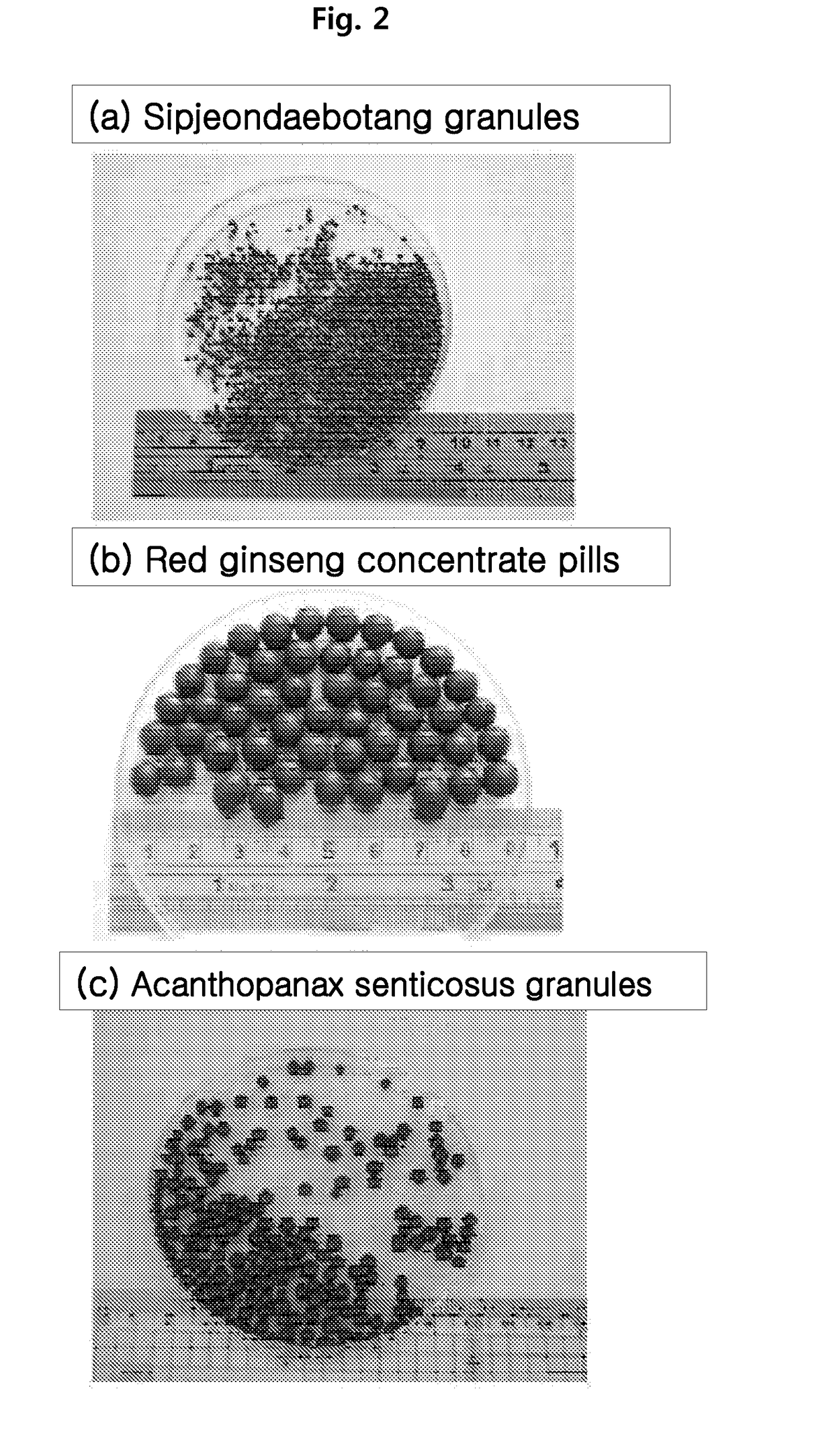 Method for preparing granules or pills containing extracts in high concentration