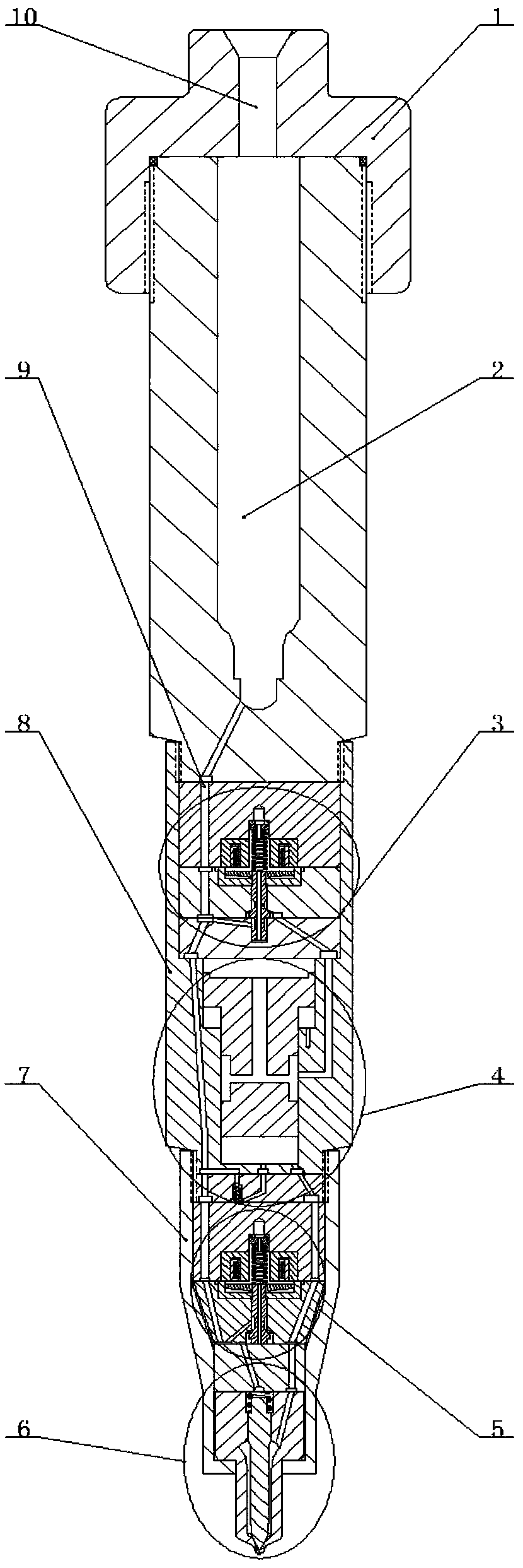 Pressure-accumulating dual-valve electronic fuel injector