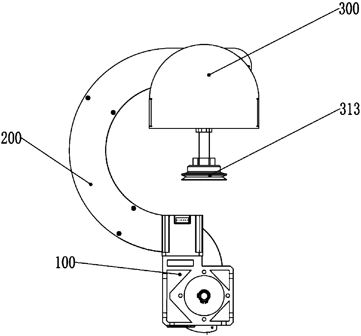 Sucker bowl taking device with laser detection control
