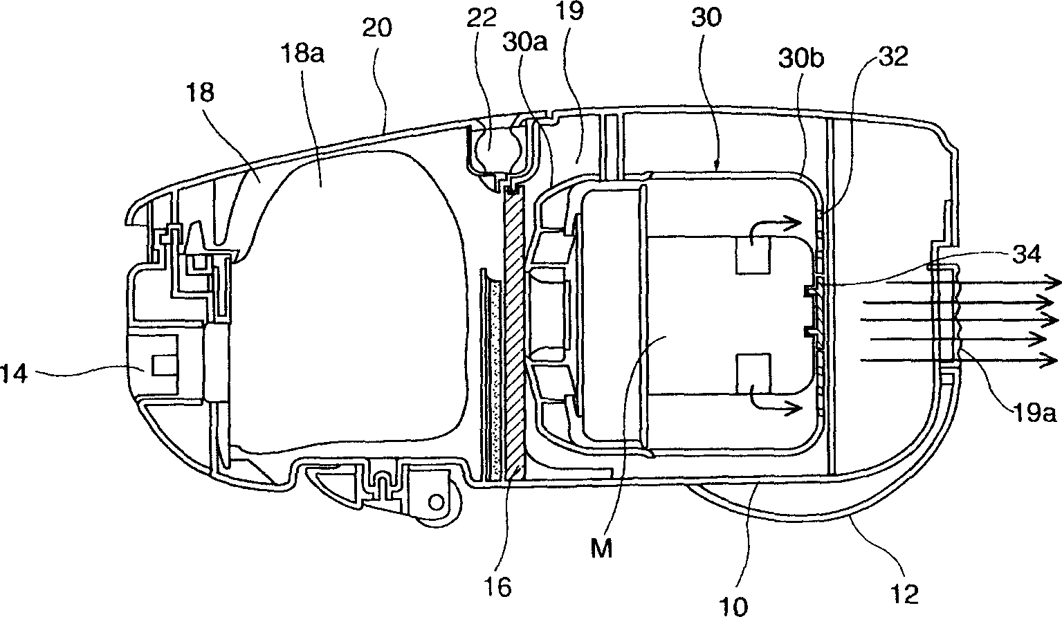 Exhaust unit of duster