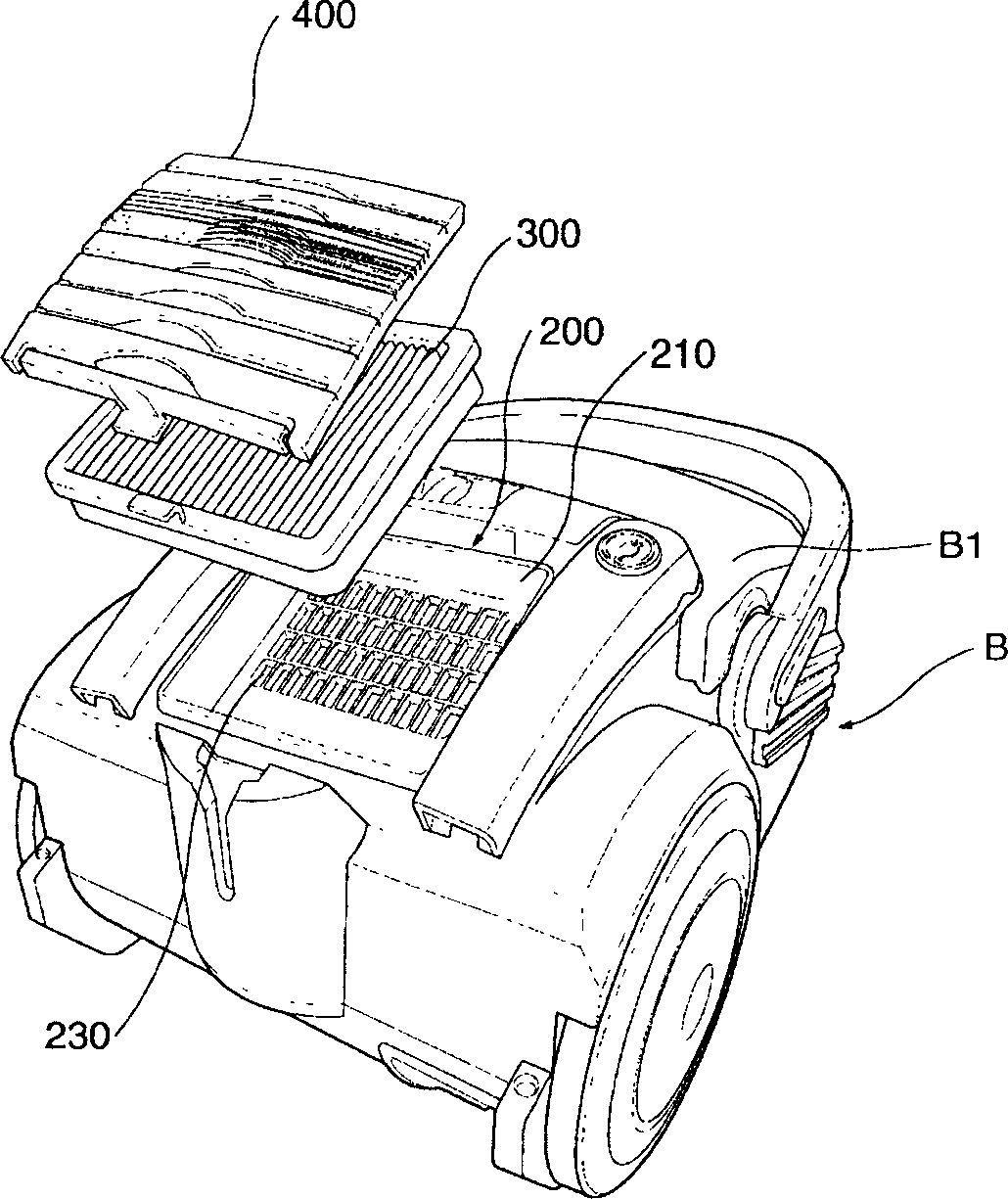 Exhaust unit of duster