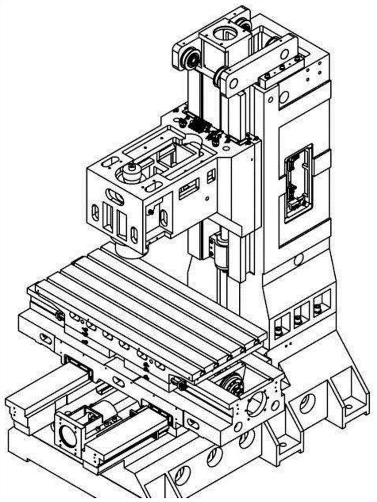 A vertical processing machine tool