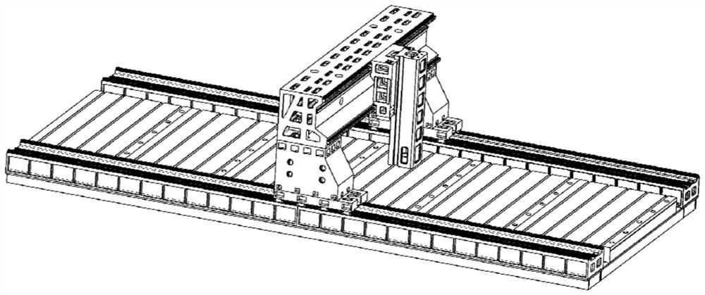A vertical processing machine tool
