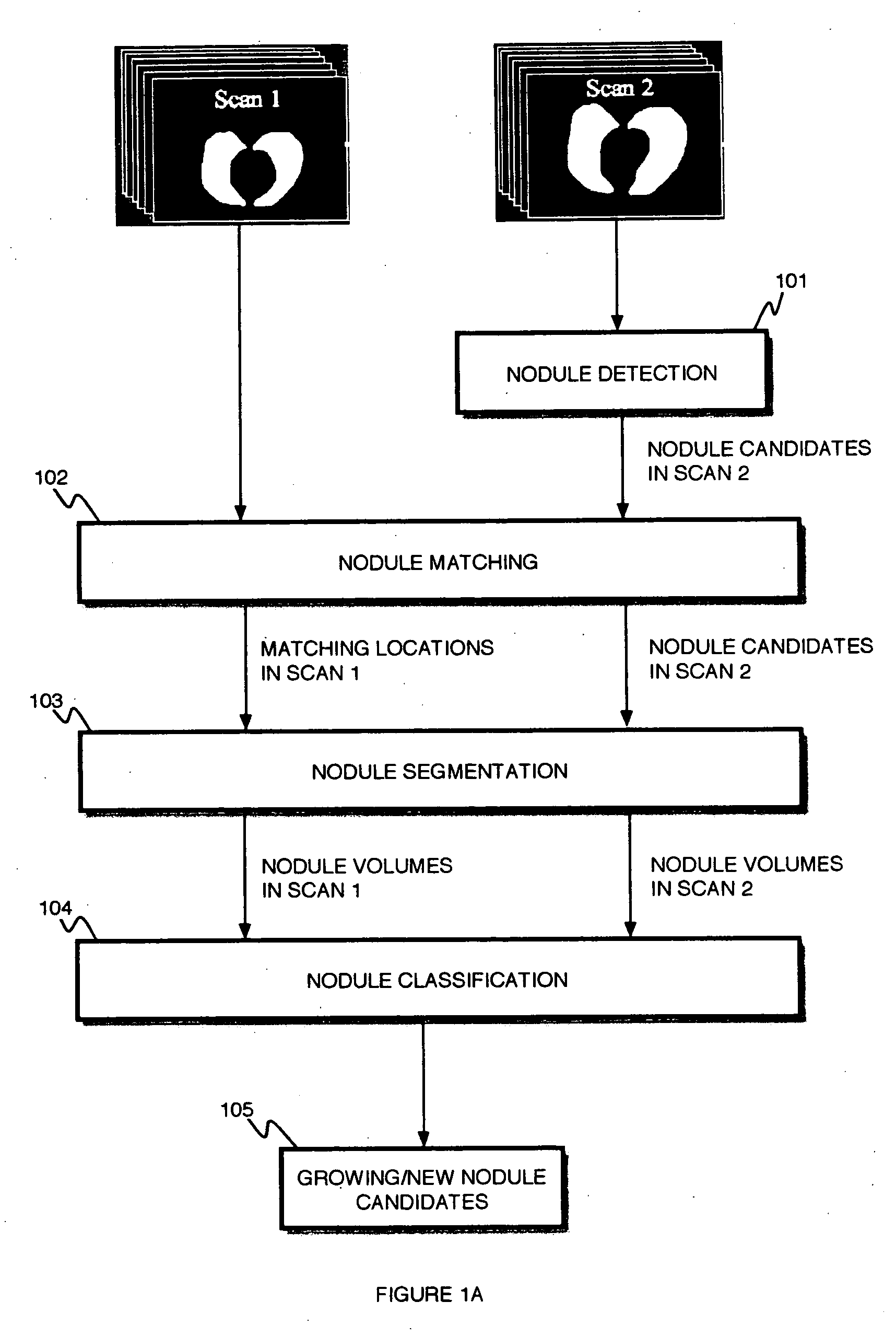 Automatic detection of growing nodules