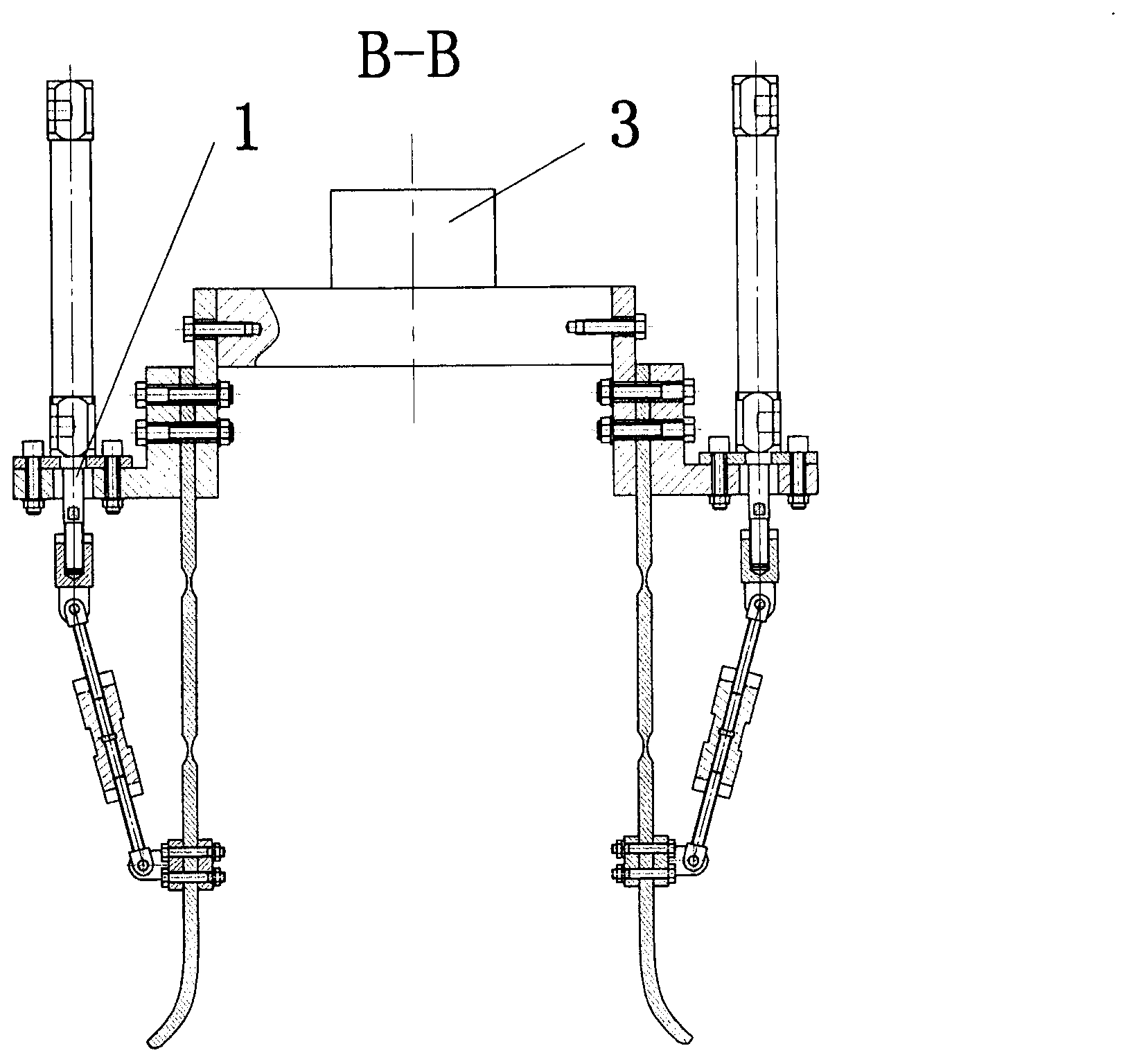 Pneumatic serial-connection flexible hinge multi-finger paw of compliant mechanism