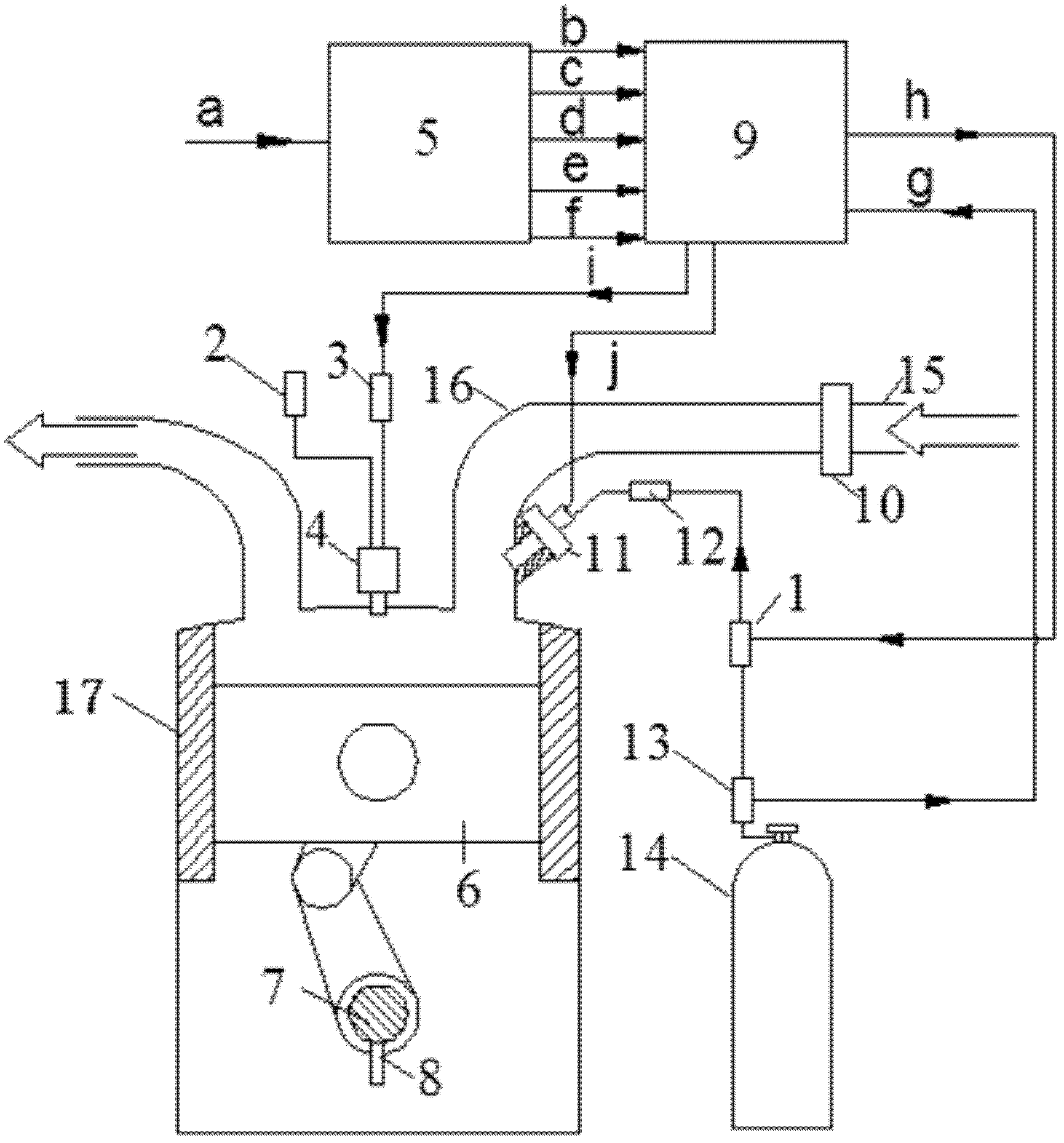 Diesel engine system capable of being powered by mixed DME (dimethyl ether) gas and control method