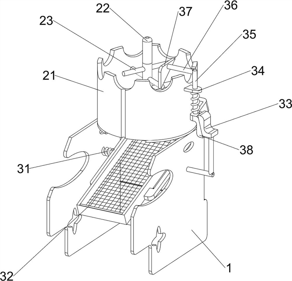 Starch stirring and sorting device for processing and production