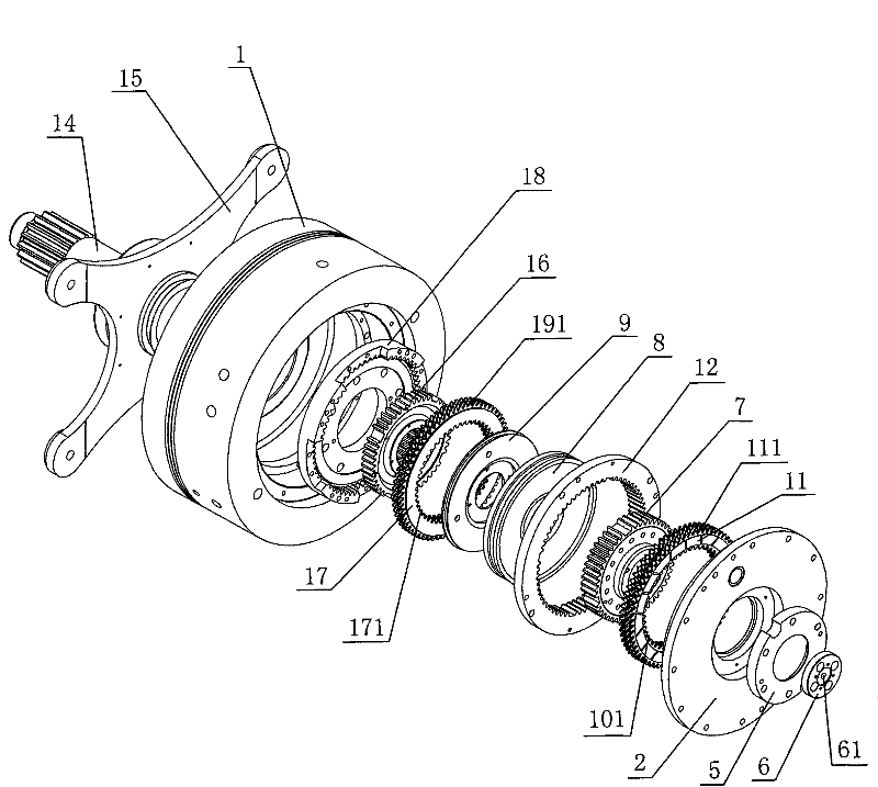 Clutch brake component of punch press