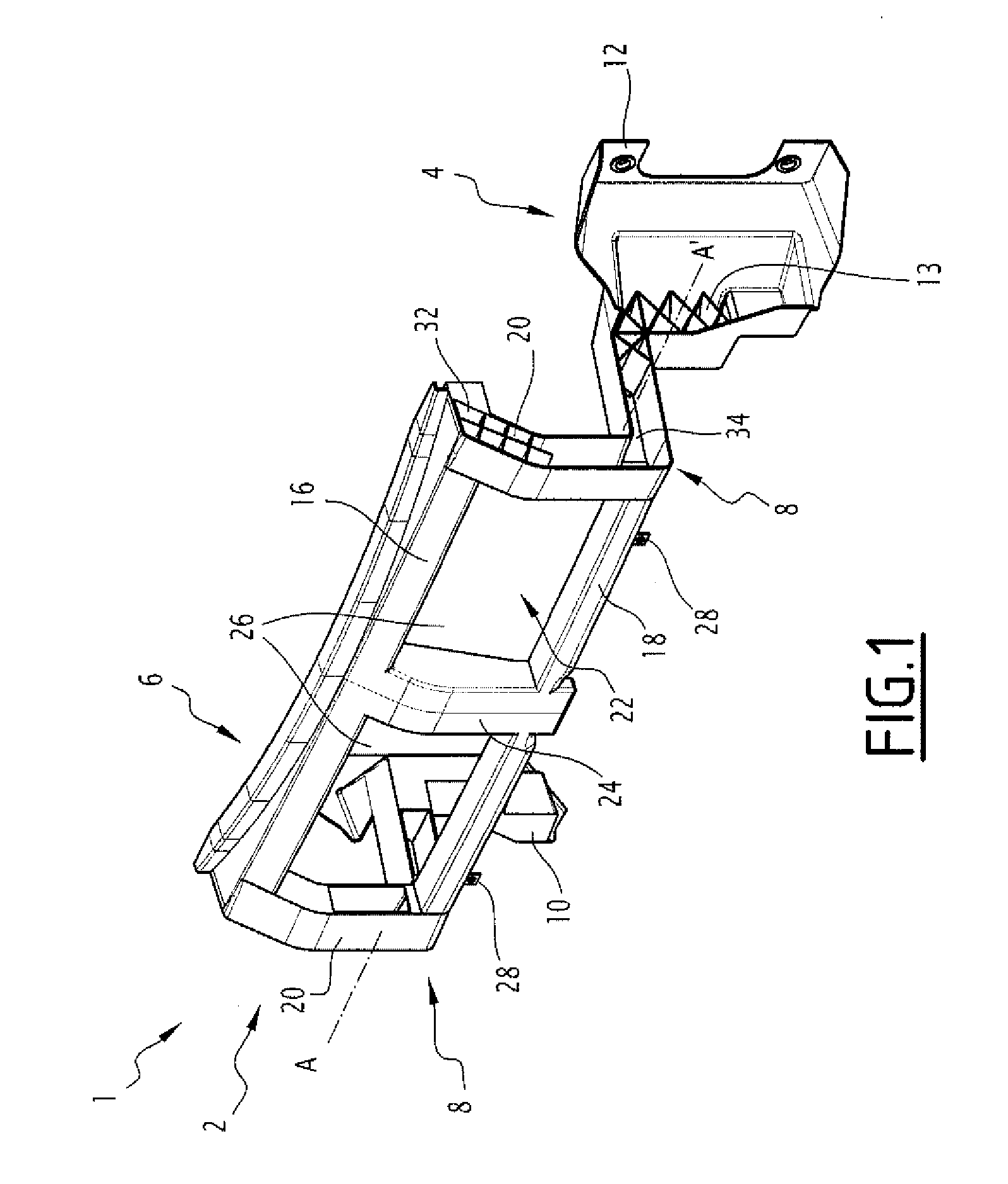 Motor-vehicle front-face module comprising a flexible zone