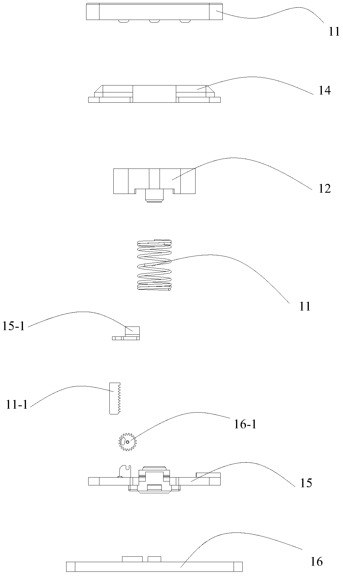 An ultra-thin optical reflective input device switch module with tooth structure