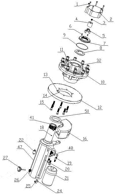 A self-cooling disc brake device