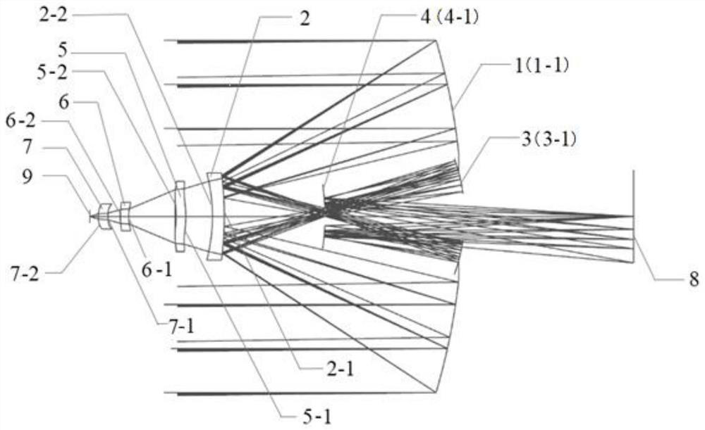 Coaxial four-mirror optical system for visible light-long wave infrared common-caliber imaging