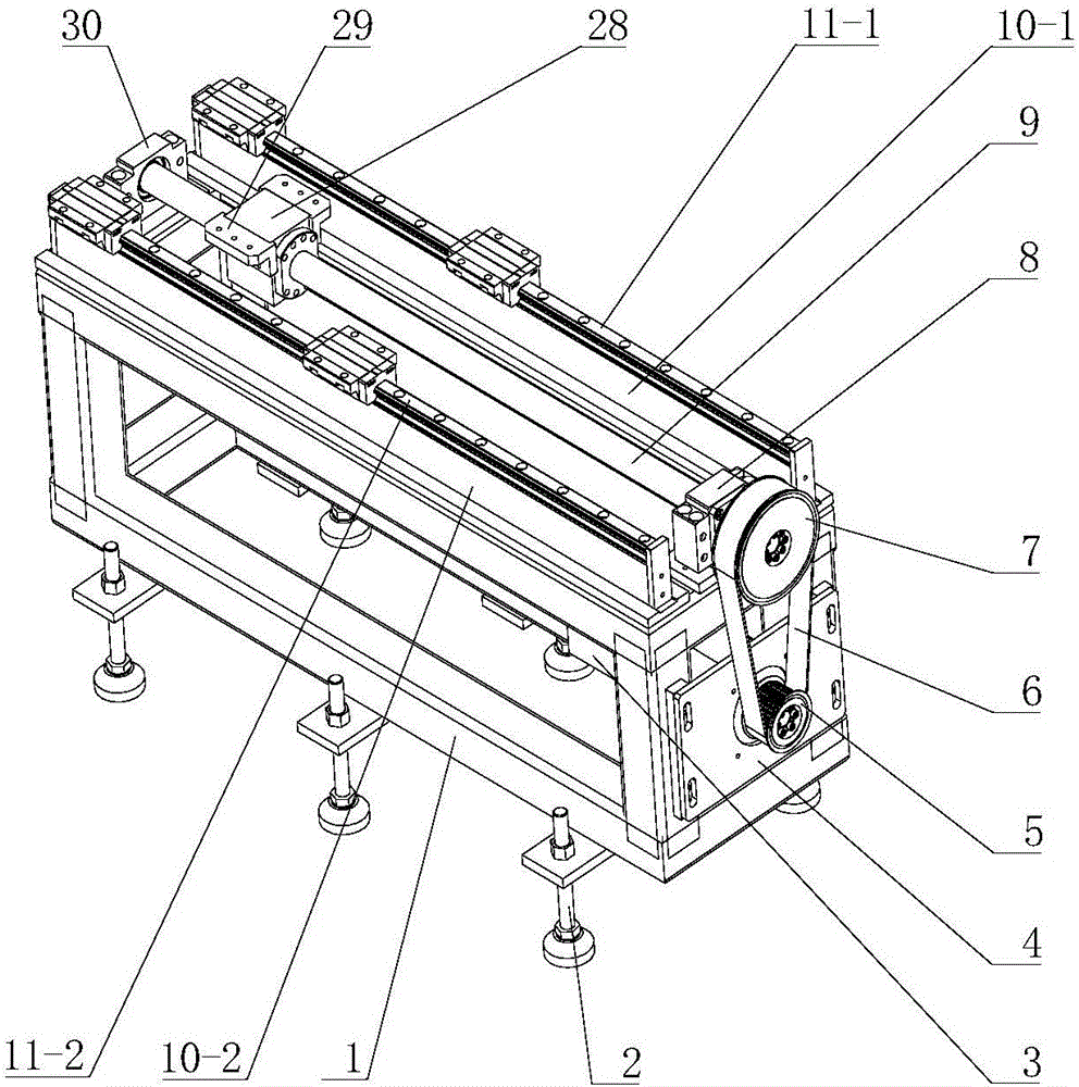 Middle roll-over table of automatic stamping mechanical hand